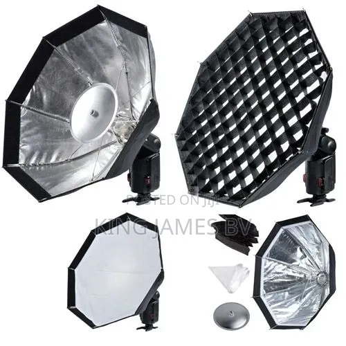 140cm Octagon Softbox With Grid – Studio Lighting Made Easy