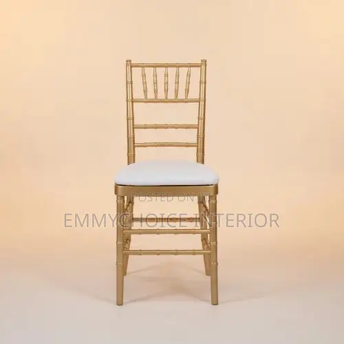 Classic Gold Chiavari Event Chair With Cushion