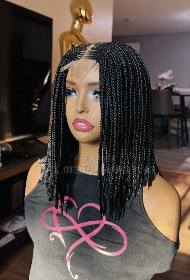 Braided Wigs , Handmade Wigs,Knotless Braid,Closure Wig.Kim K Closure