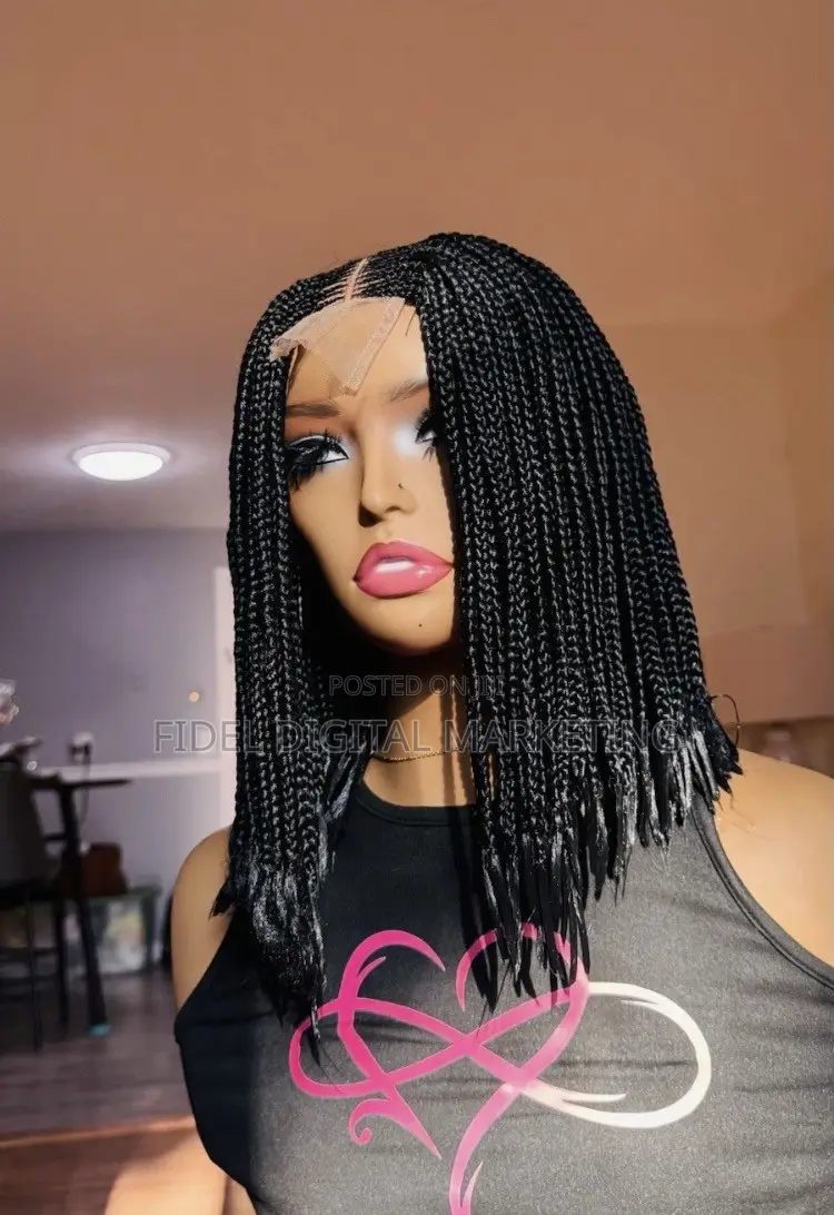 Braided Wigs , Handmade Wigs,Knotless Braid,Closure Wig.Kim K Closure