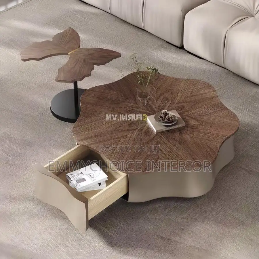 Italian Special-Shaped Petal Coffee Table Set