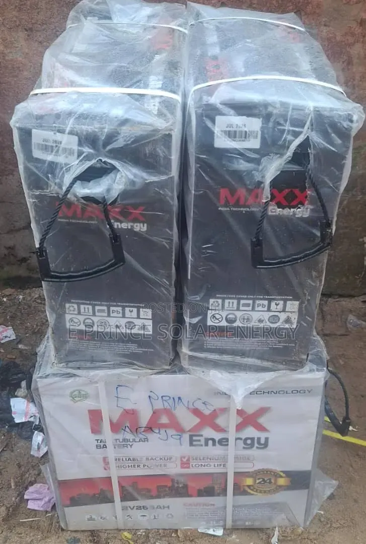 12v 255ah Maxx Energy Tubular Battery