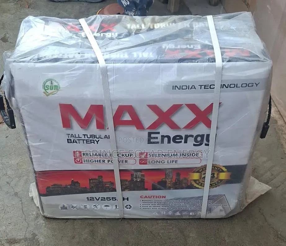 12v 255ah Maxx Energy Tubular Battery