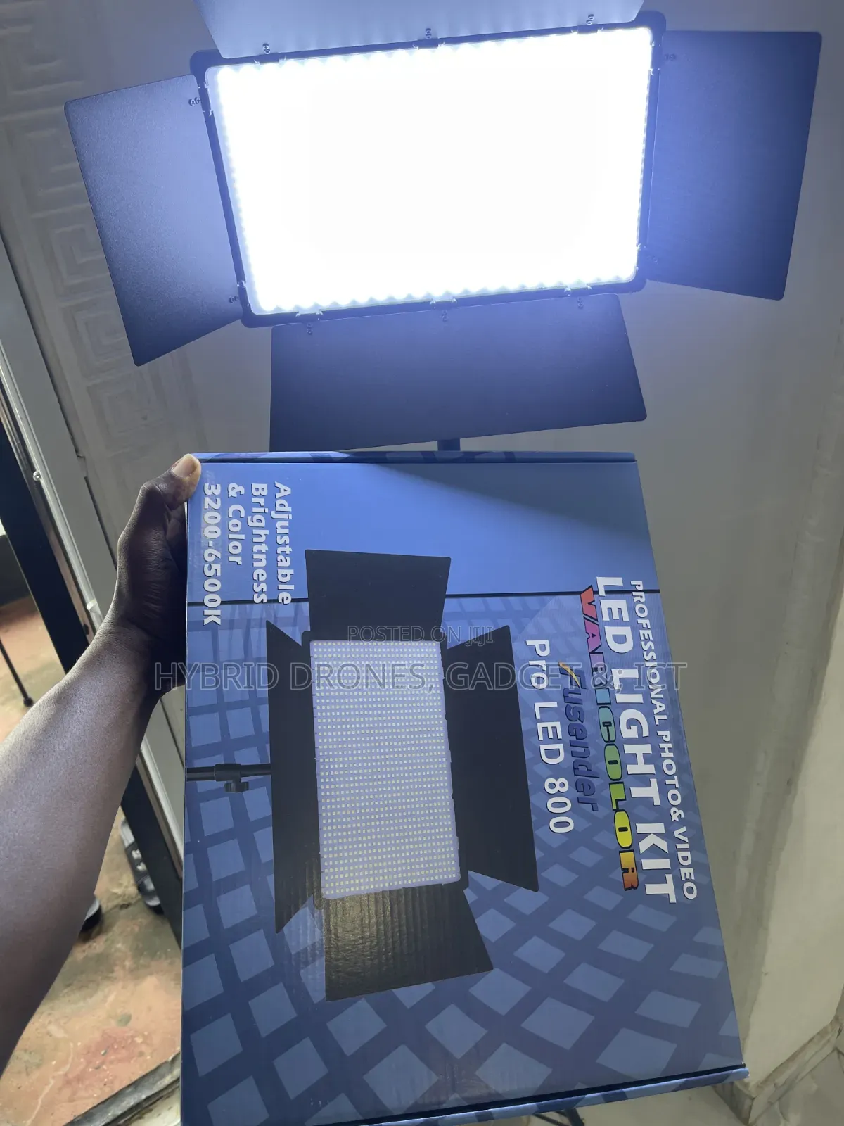 Profession Studio Led 800 Light With Stand + Batteries for Video Conte