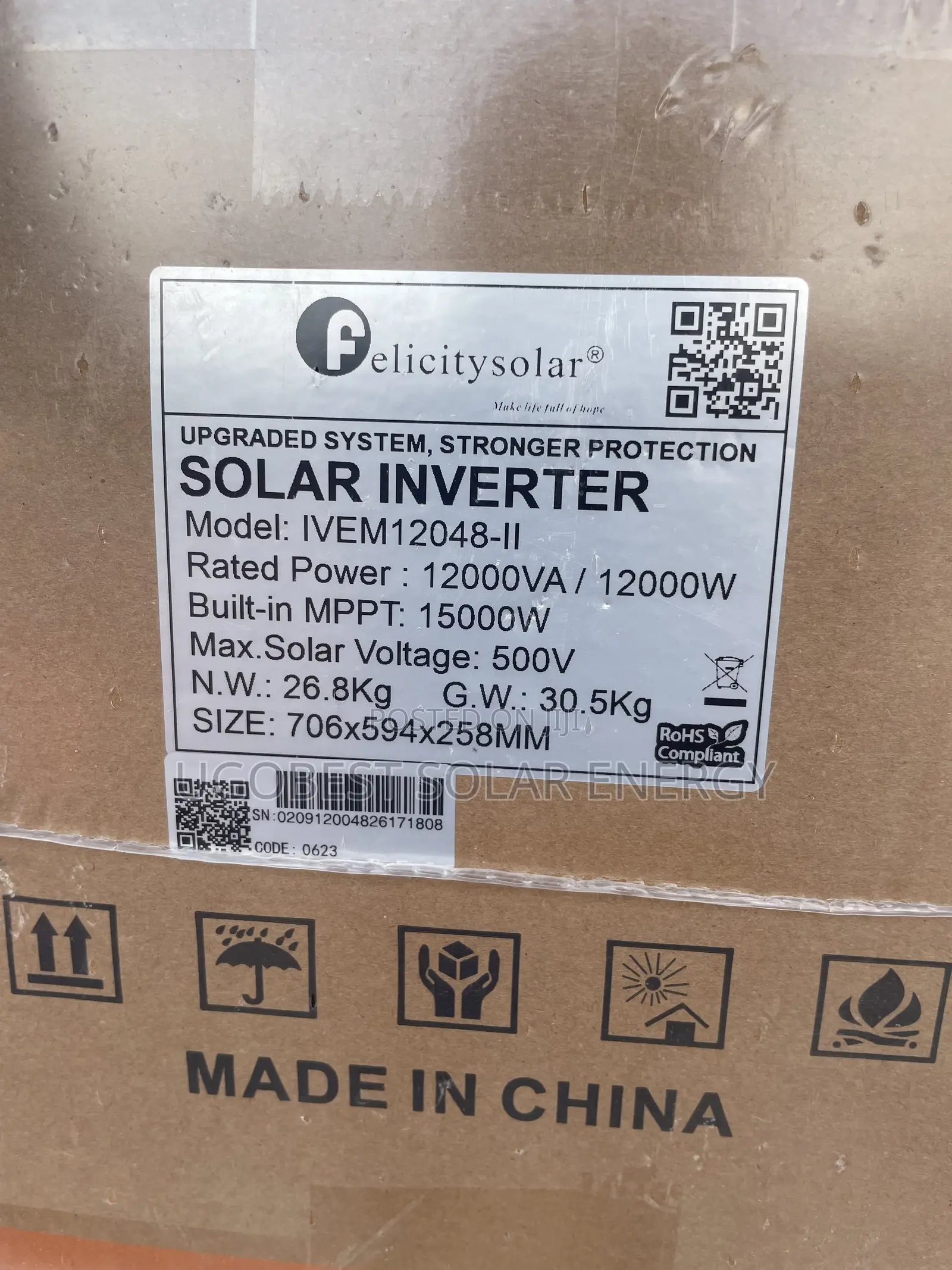12kva 48v Felicity Inverter Hybrid