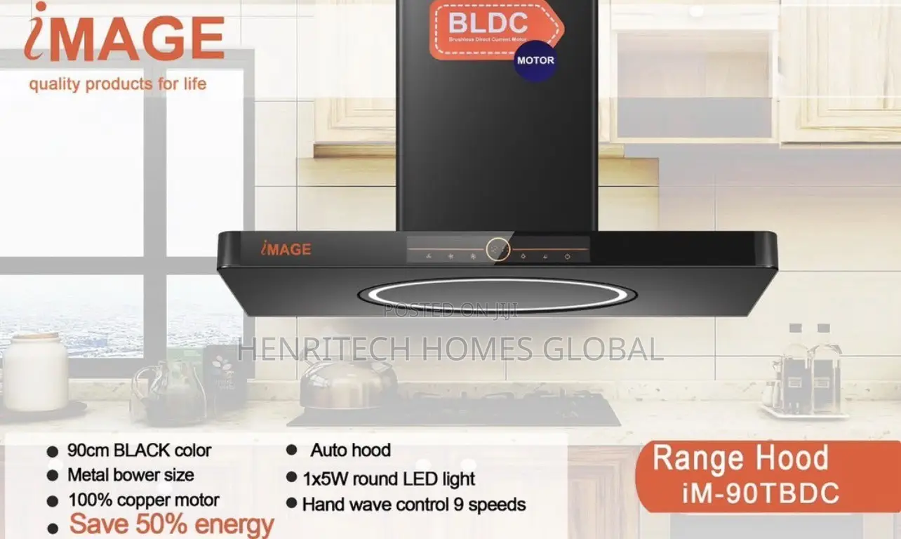 Extractor-Hood 9speed Levels, Inverter BLDC Motor, Digital Display