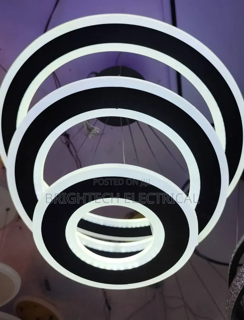 Original Three Ring Chandelier Lights With Warmwhite+white+blue