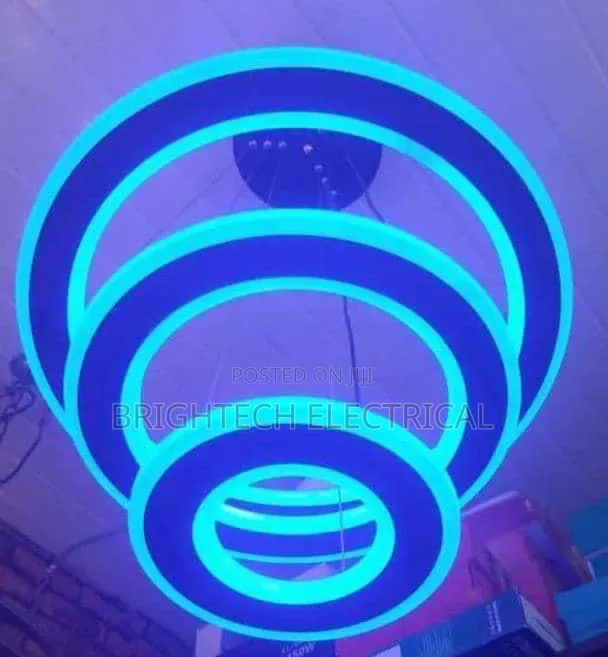 Original Three Ring Chandelier Lights With Warmwhite+white+blue