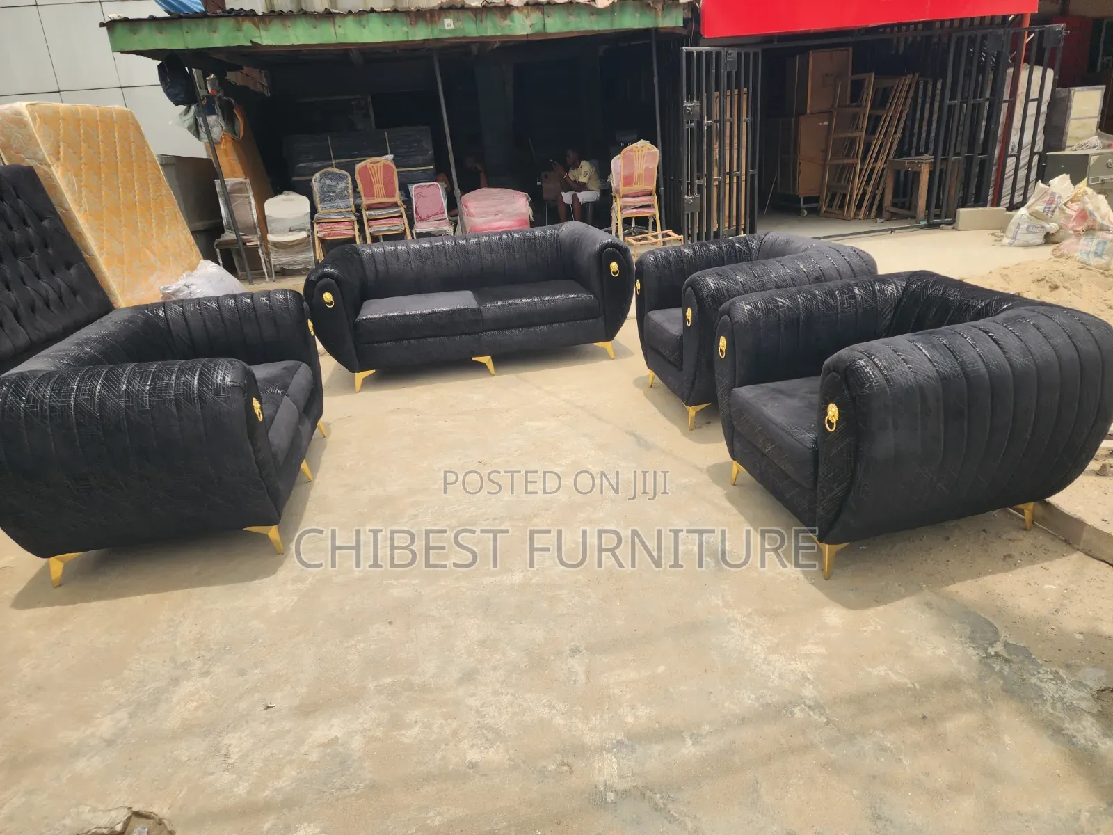 Standard 7 Seaters Sofa Fabric Couch.