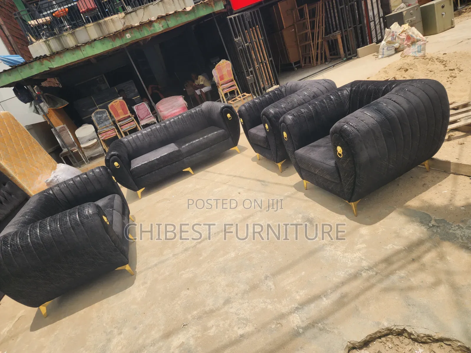 Sitting Room Sofa Fabric Chairs by 7 Seaters