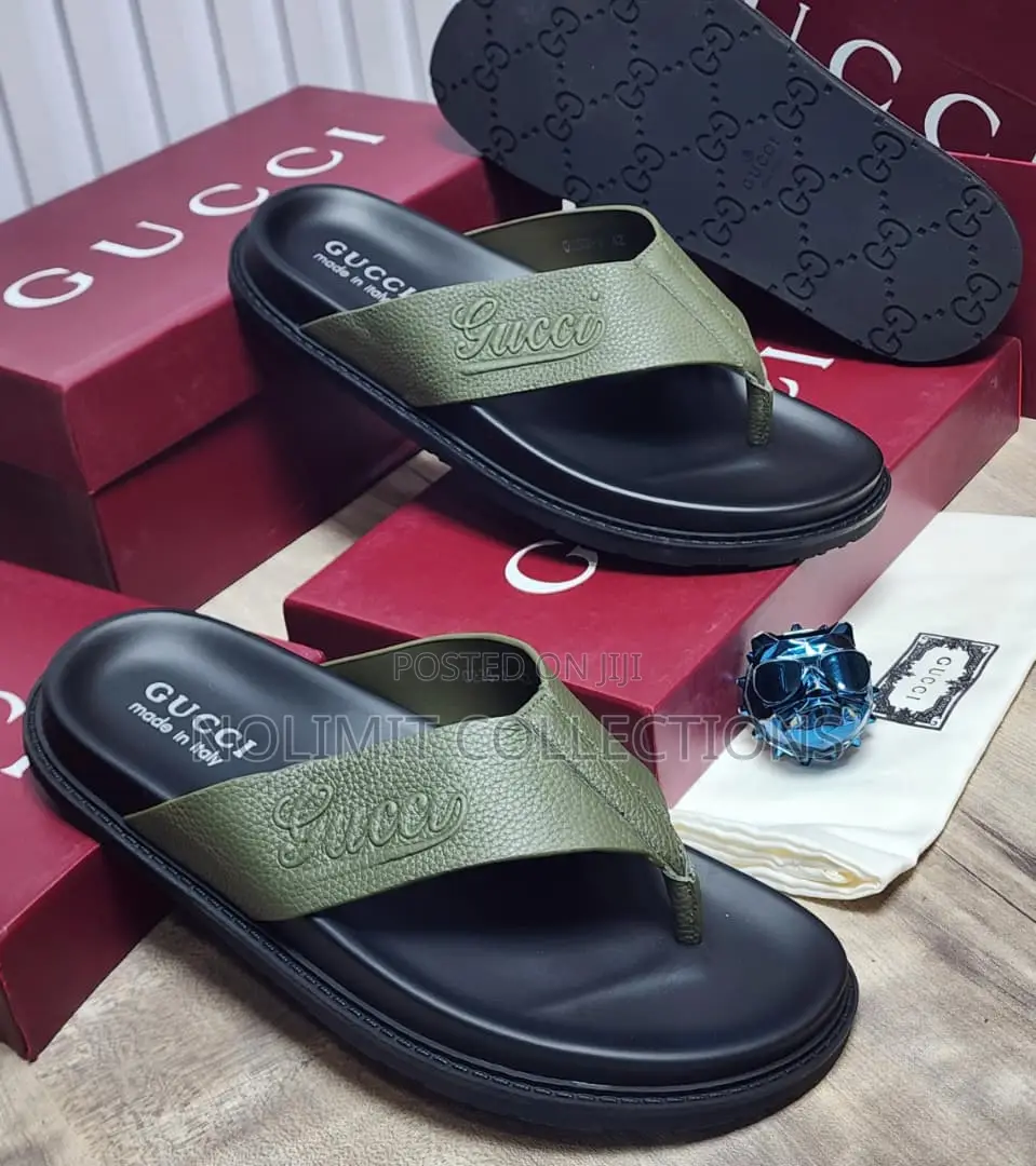 Gucci Leather Thong Slides