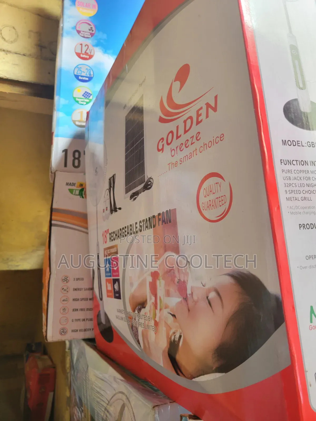 Brand New Rechargeable Fan With Solar Panels and Bulbs