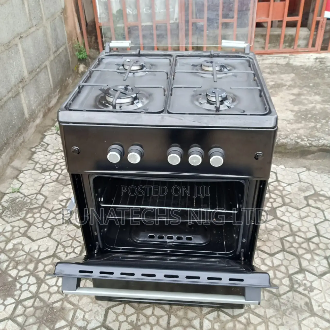Maxi 60x60 Black Gas Cooker With Oven Grill Perfect Uk Used