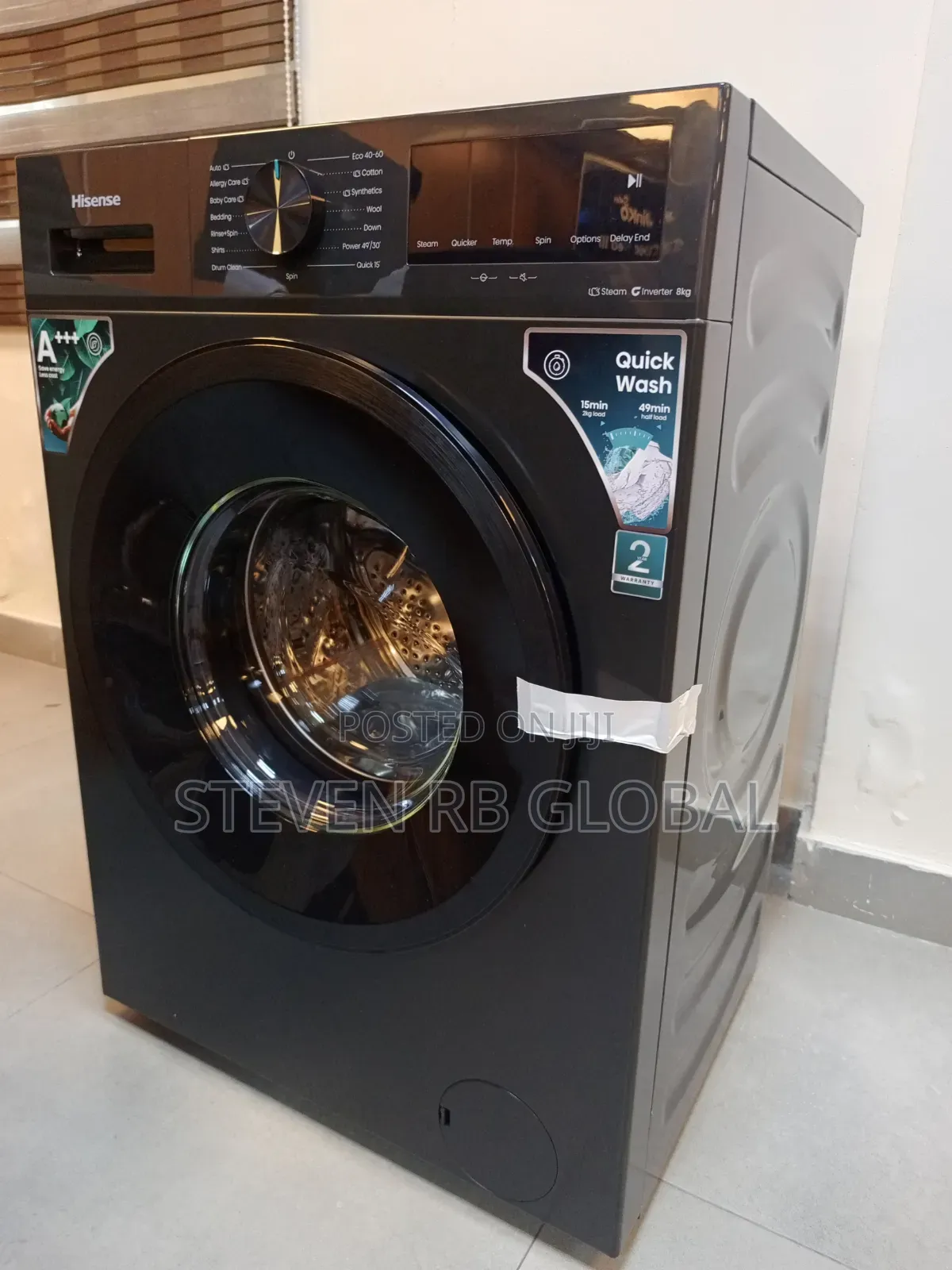 Hisense 8kg Front Load Inverter Washing Machine | Wm1i8042bkwf