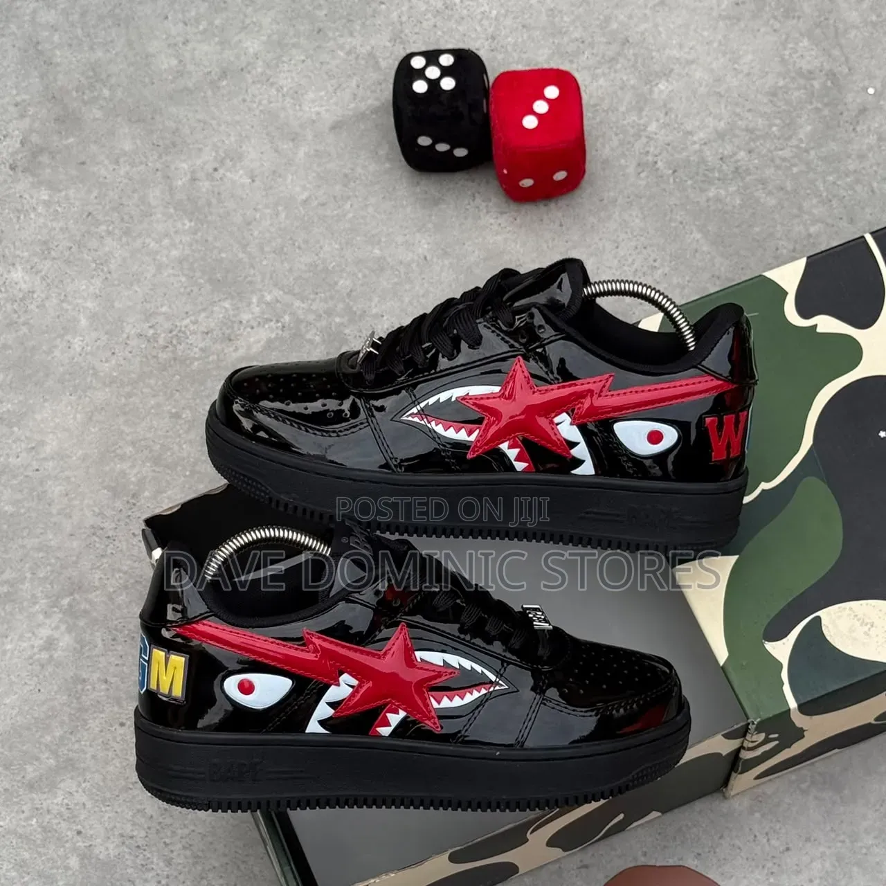 Original Bathing Ape Sta Low Shark Sneakers Available