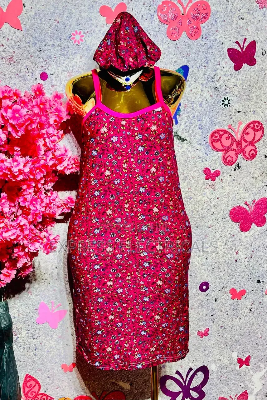 2-in-1 Women's Nightgown With Matching Bonnet - Cute Sleep Dress