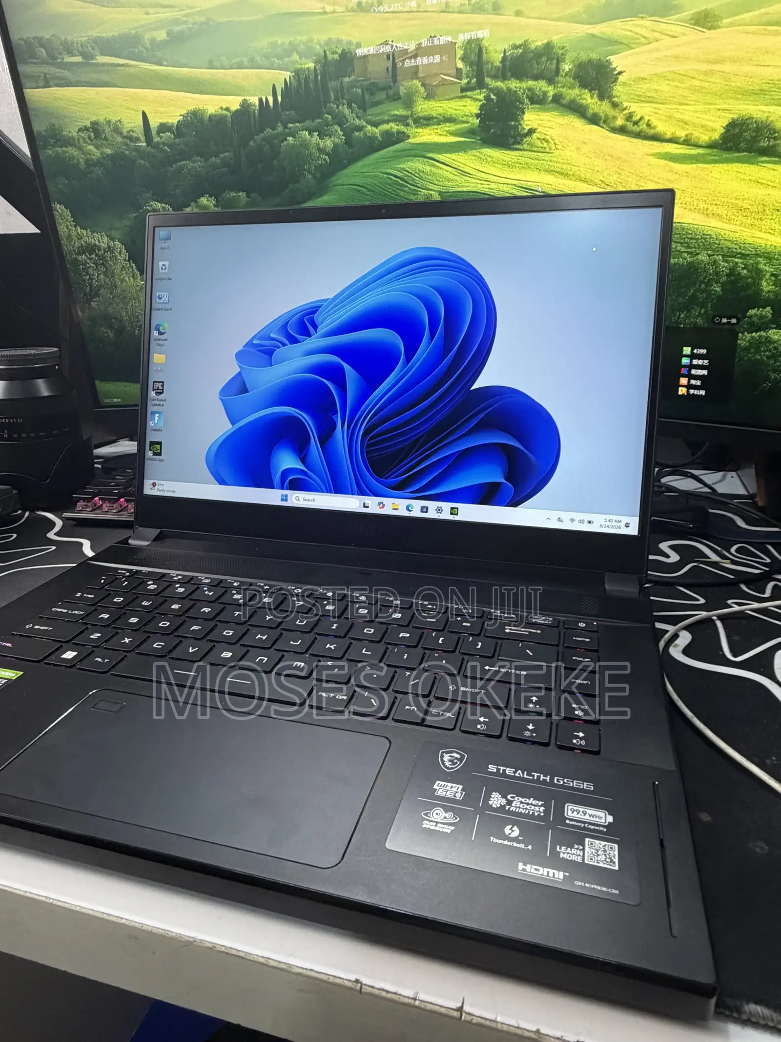 Laptop MSI GS66 Stealth 12UHS 16GB Intel Core i7 SSD 512GB