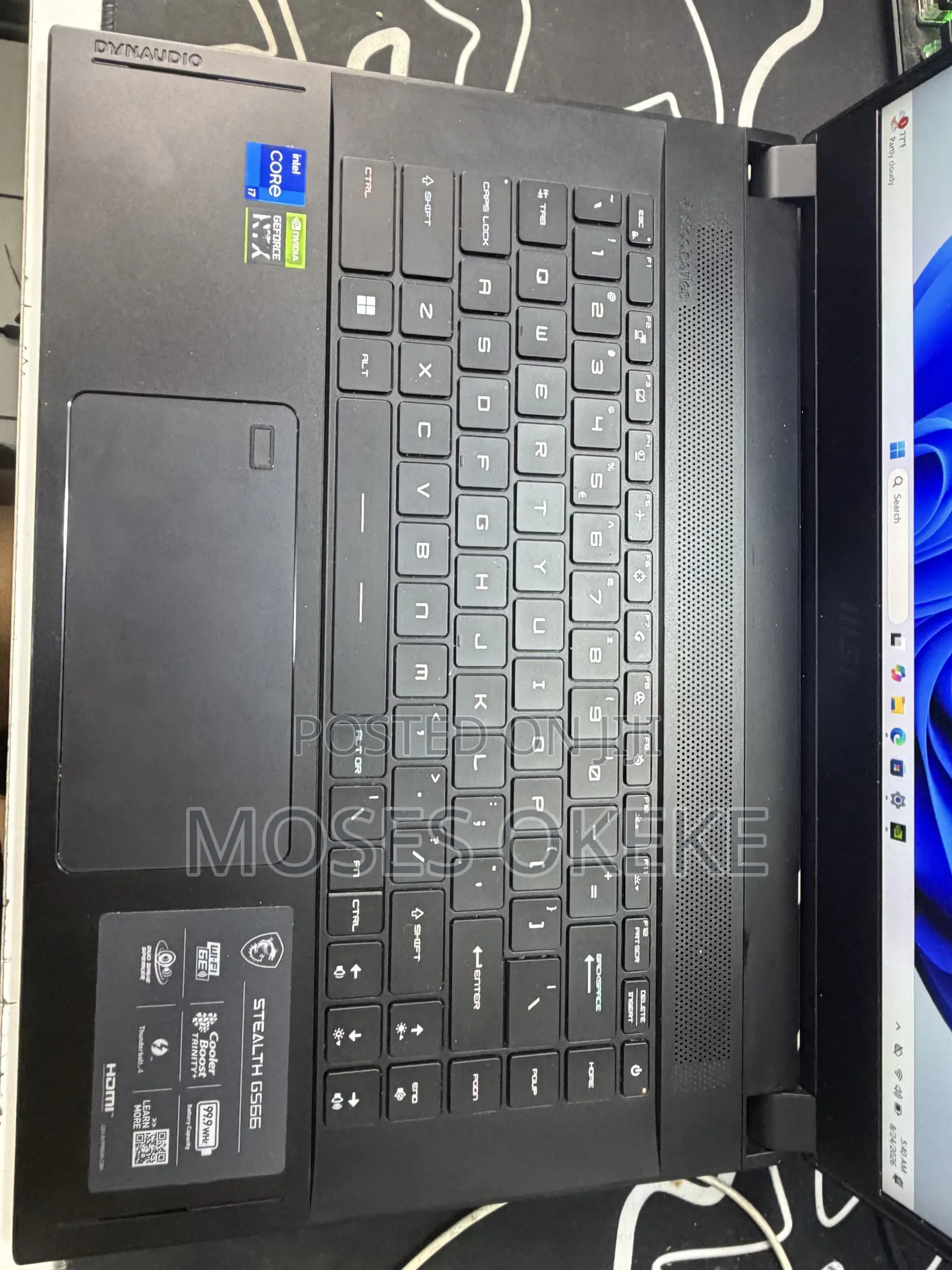 Laptop MSI GS66 Stealth 12UHS 16GB Intel Core i7 SSD 512GB