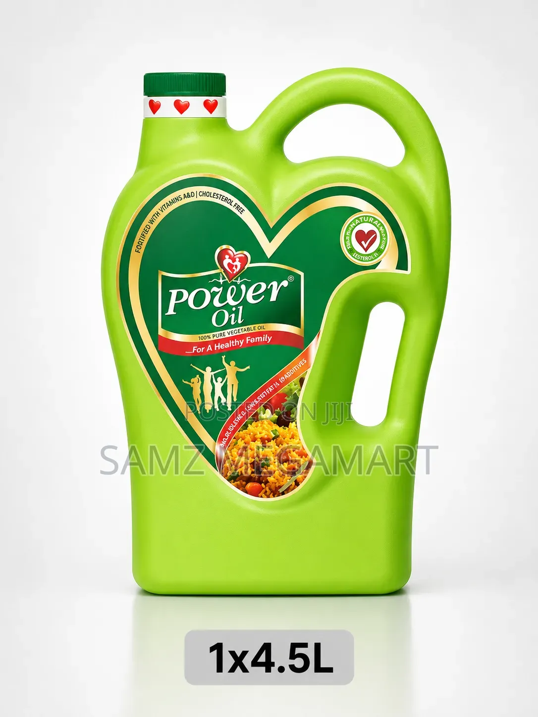Power Oil 100% Pure Vegetable Oil 1x4.5L