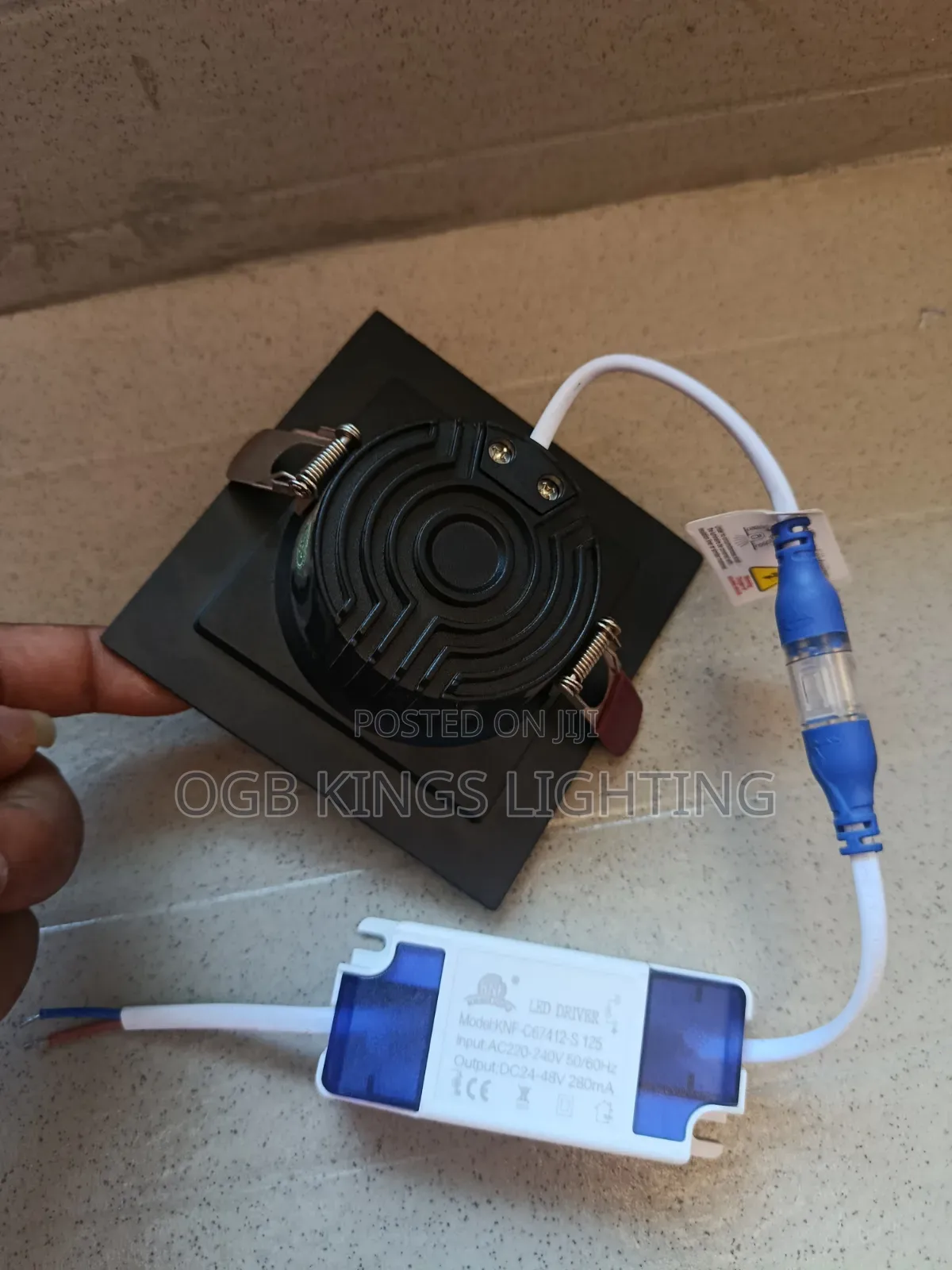 Black Pop Light Led Square Recessed Lamp Super Bright