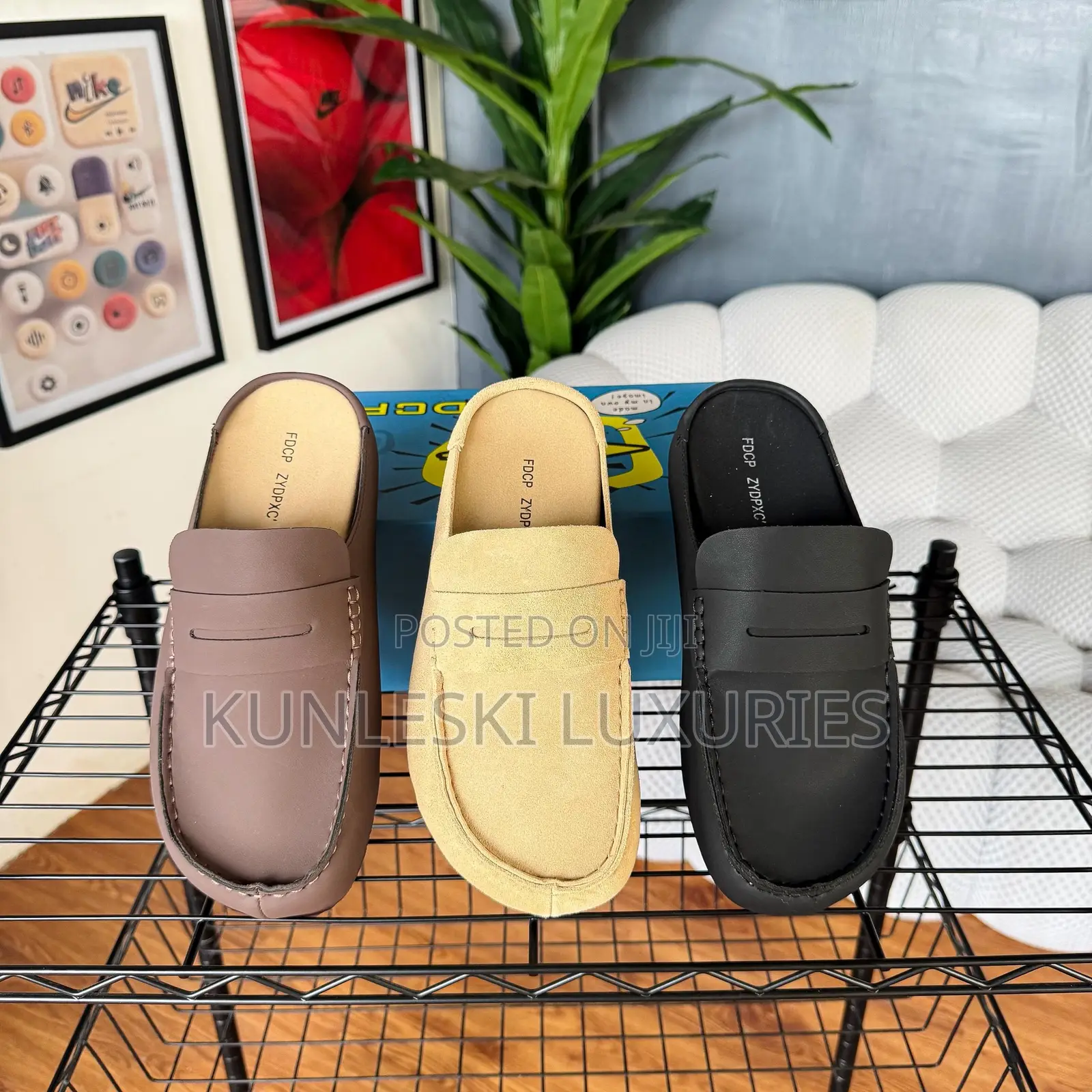 Original the Naple Wrapped Oil Leather Clogs