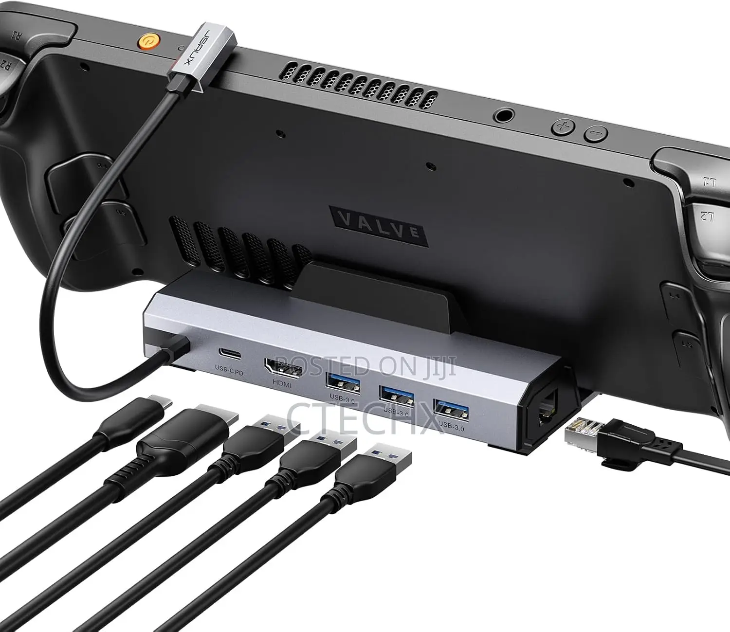 JSAUX 6-in-1 Dock Station at 120Hz HDMI, Gigabit Ethernet, 100W Charge