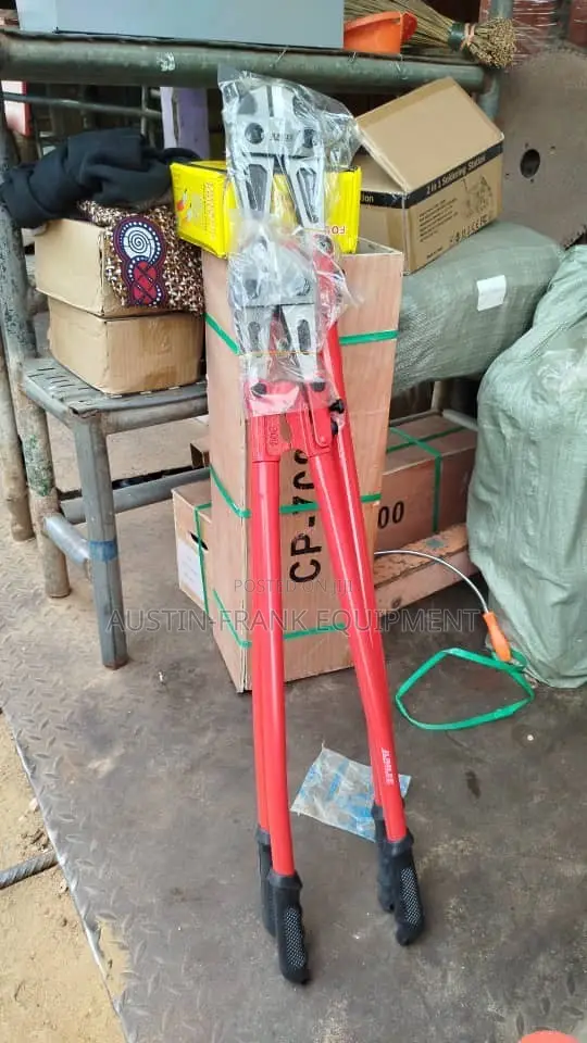 Heavy-Duty Red-Handled Steel Bolt Cutter
