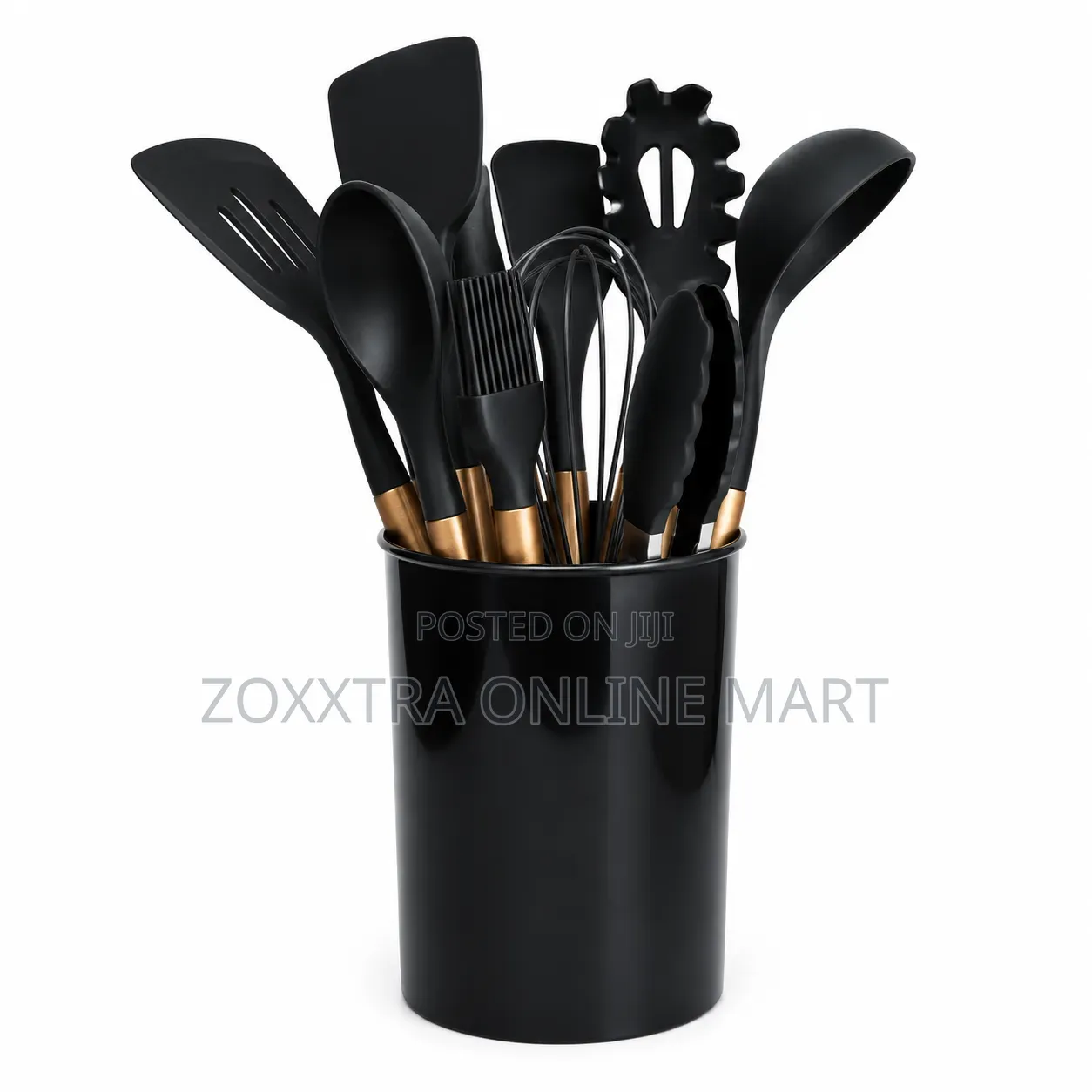 12pcs Silicone Kitchen Utensil Set With Holder