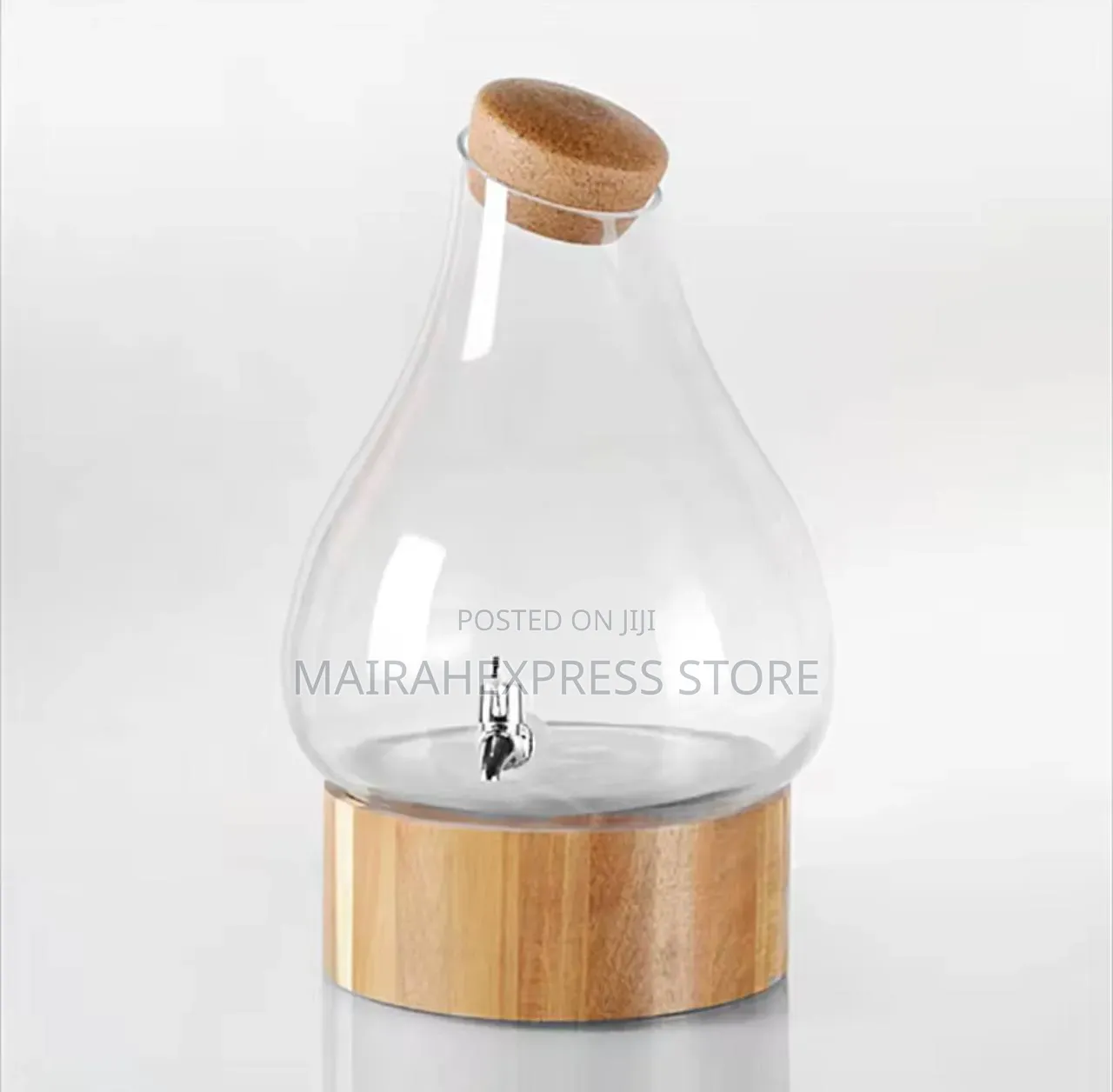 6L and 8L Glass Juice Dispenser With Wooden Stand T2m