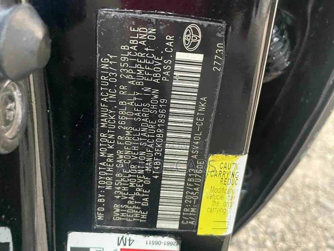 Toyota Camry 2010 Black
