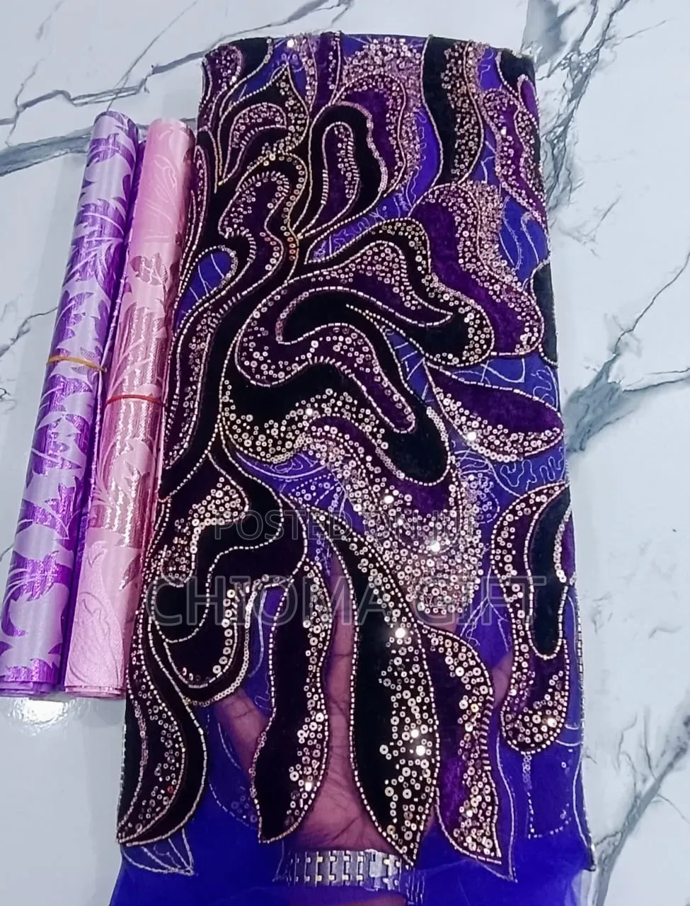 Luxury Velvet Beaded Lace