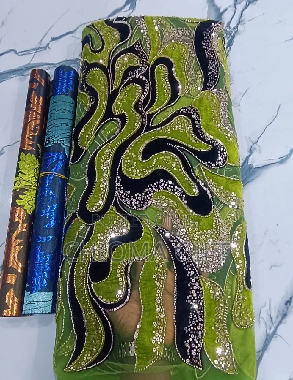 Luxury Velvet Beaded Lace