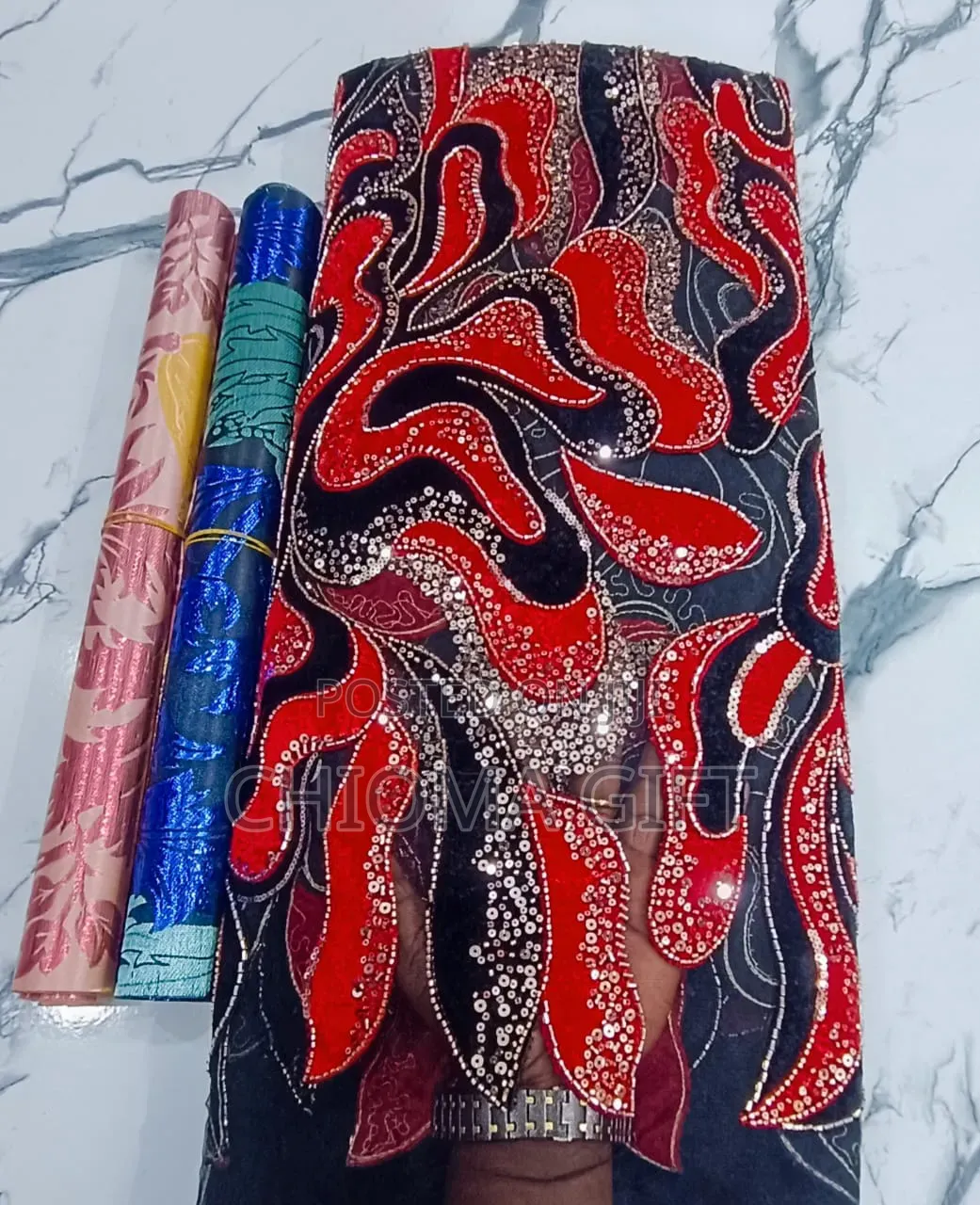 Luxury Velvet Beaded Lace