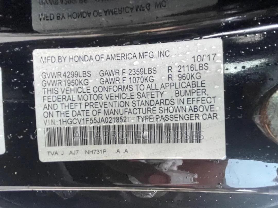 Honda Accord EX-L 2018 Black