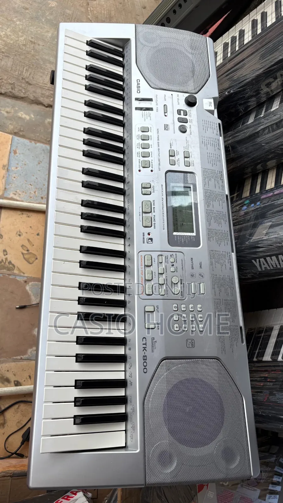 Neat Working 5 Octaves Casio CTK Keyboard Piano With Power Adapter