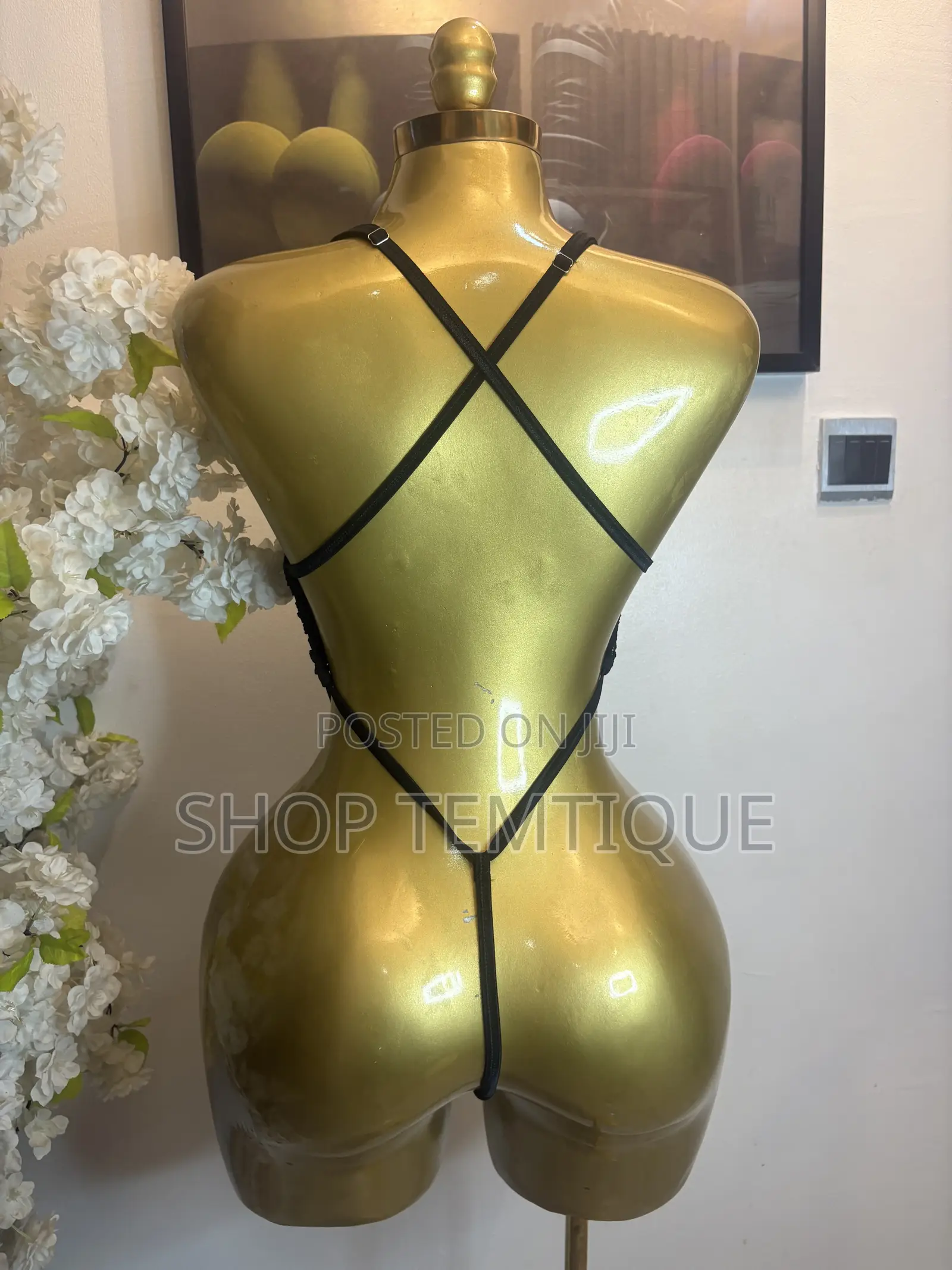 Sexy Black Mesh Bodysuit Lingerie