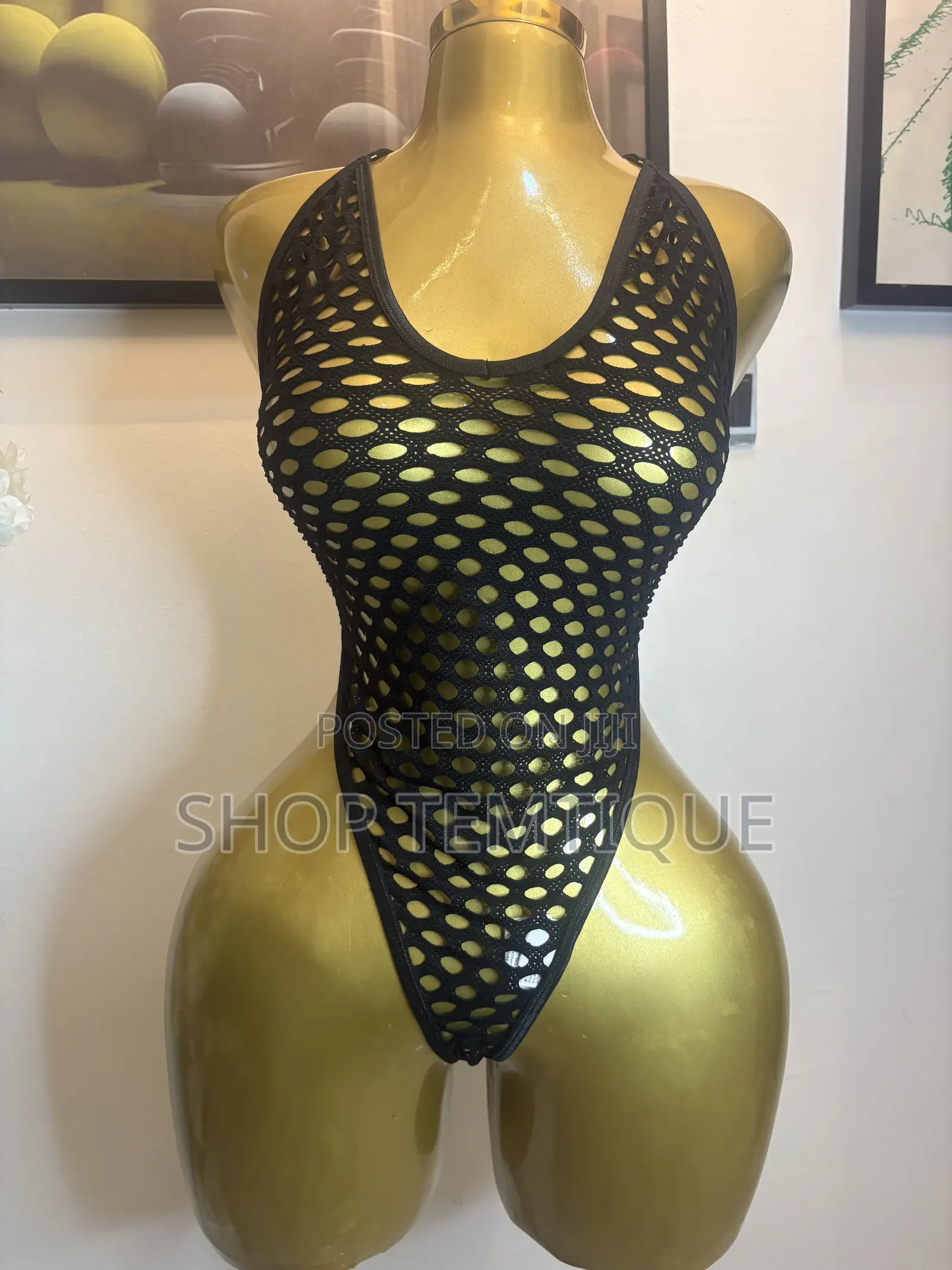 Sexy Black Mesh Bodysuit Lingerie