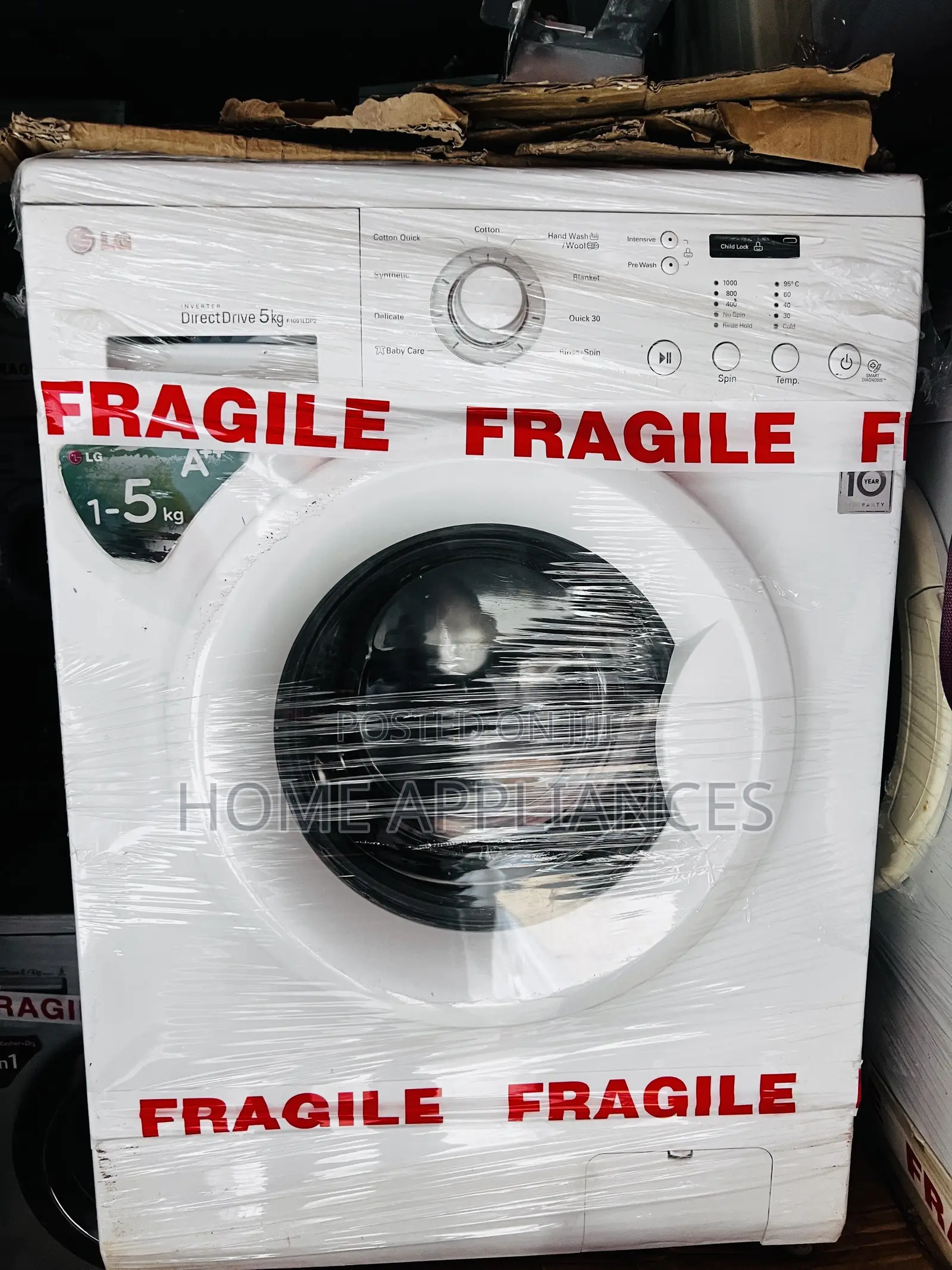 Inverter Drive LG 5kg Automatic Washing Machine Wit Warranty