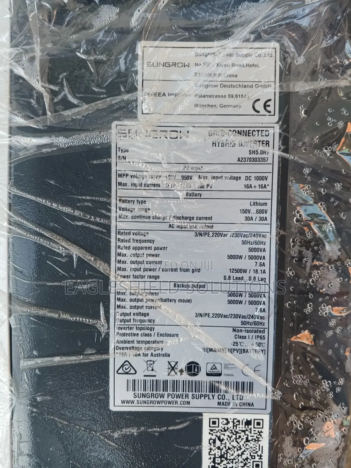 Sungrow 3 Phase SH5.0RT Grid-Connected Hybrid Solar Inverter