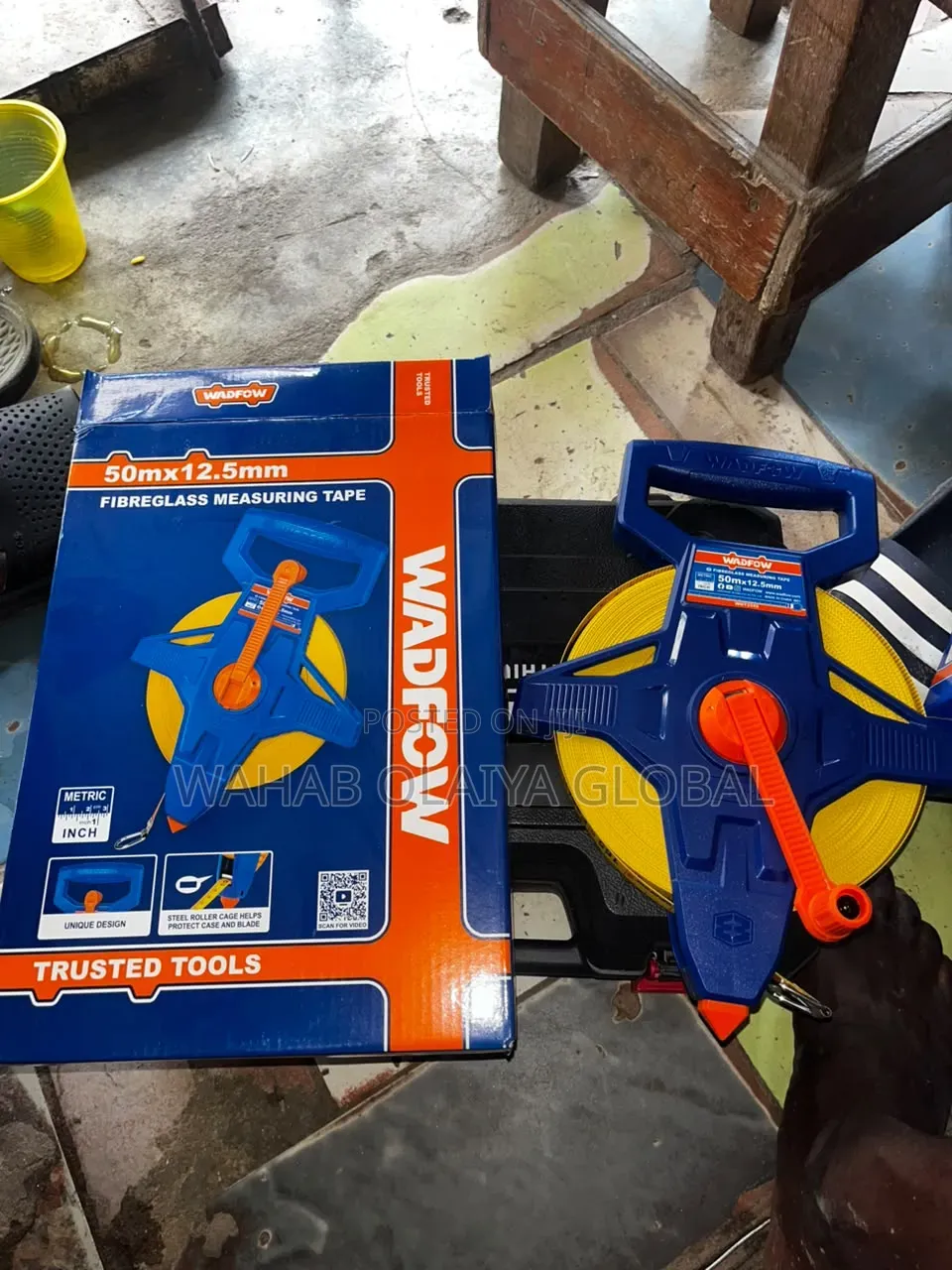 Wadfow WMT2550 50m Fiberglass Measuring Tape Dual Scale