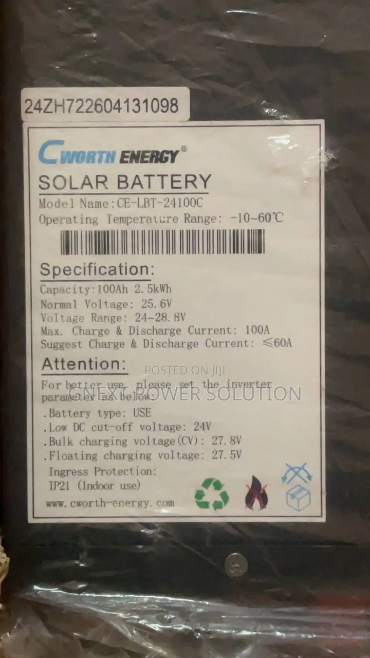Lithium Battery 24v -2.5kWh