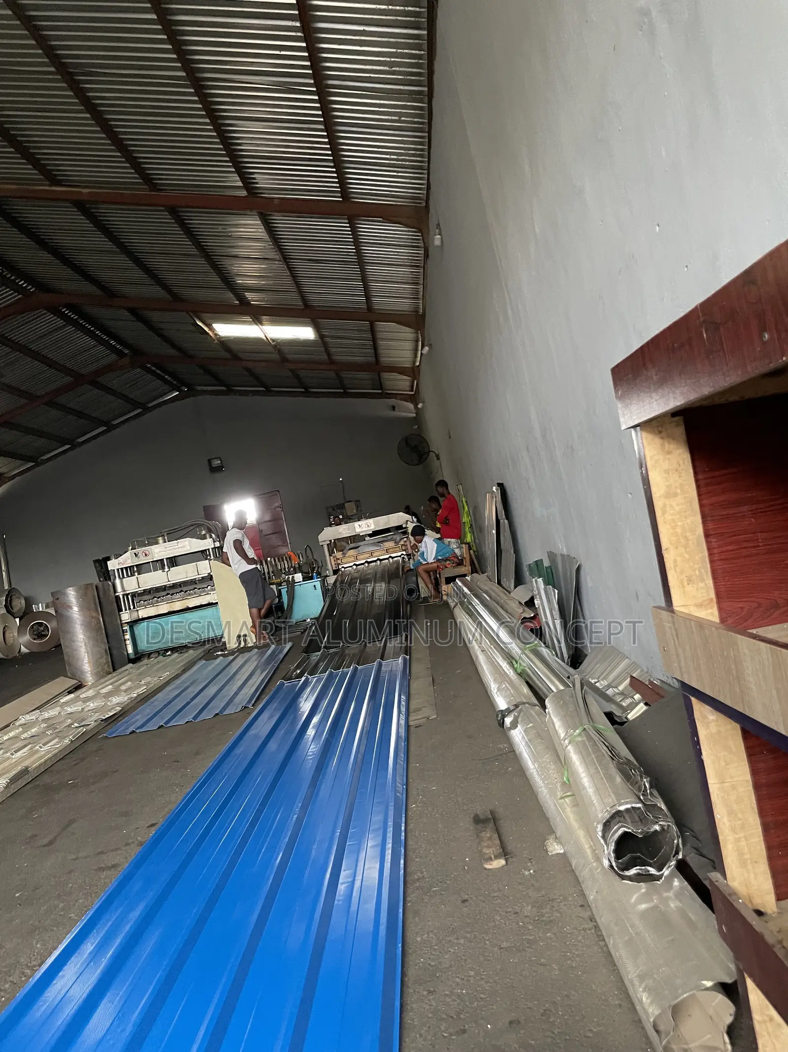 Blue Aluminum Roofing Material