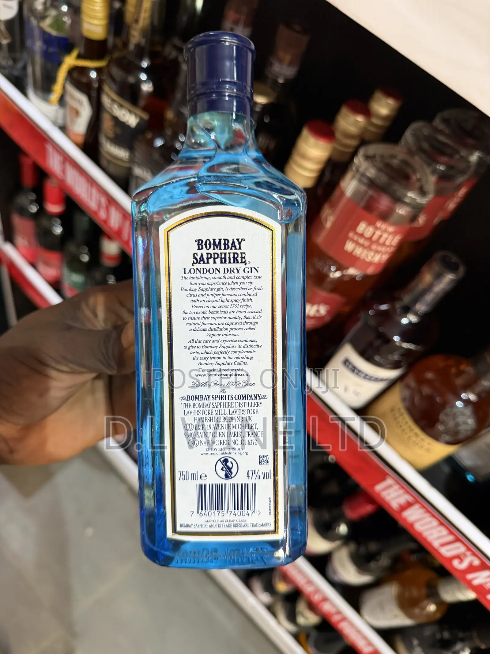 Bombay Sapphire Cartoon of 12 Bottles