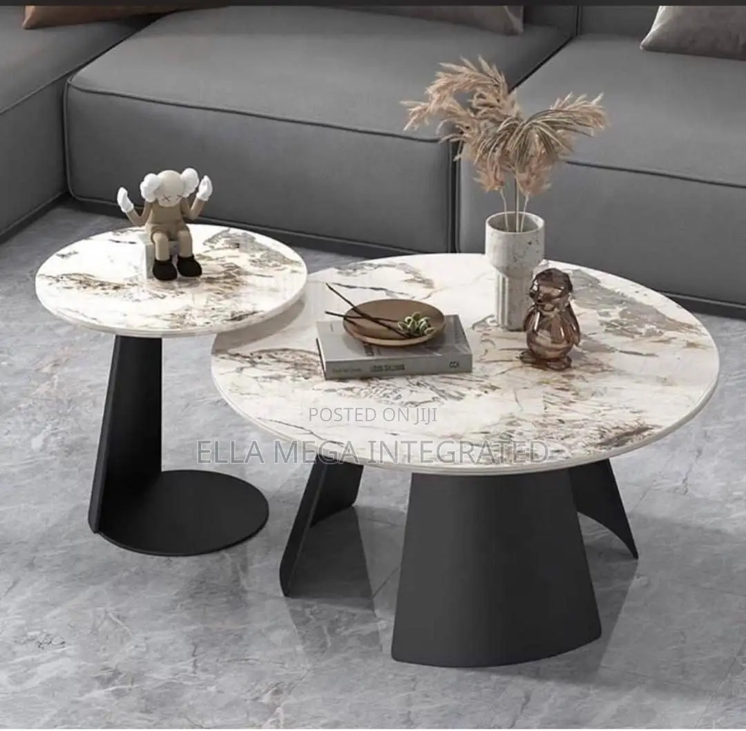 Stylish Marble Center Table With Side Stool.