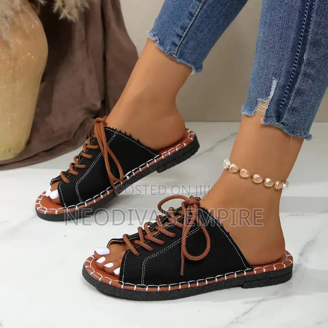 Woman Fashionable Braidded Flat Open-Toe Casual Adjustable Sandals