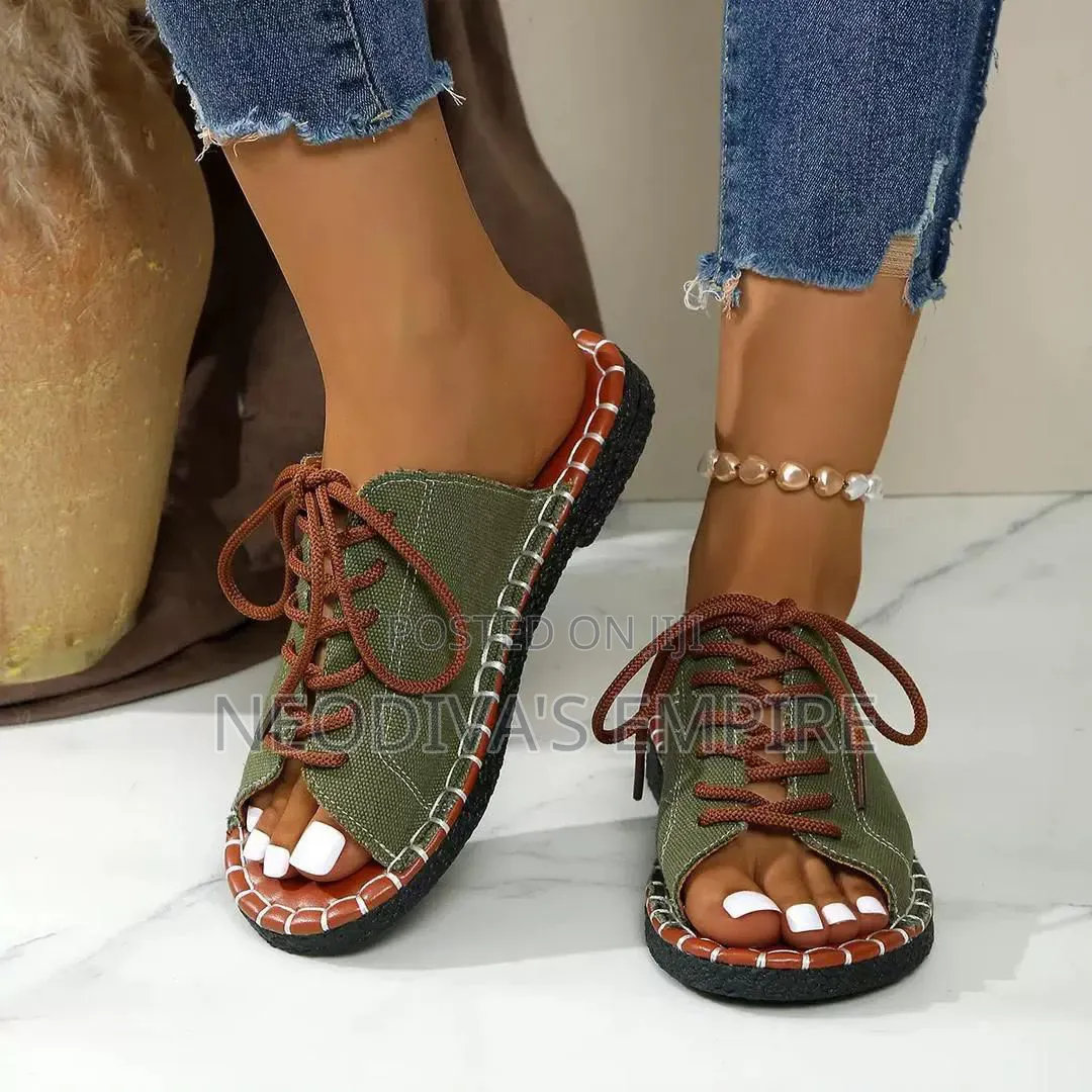 Woman Fashionable Braidded Flat Open-Toe Casual Adjustable Sandals