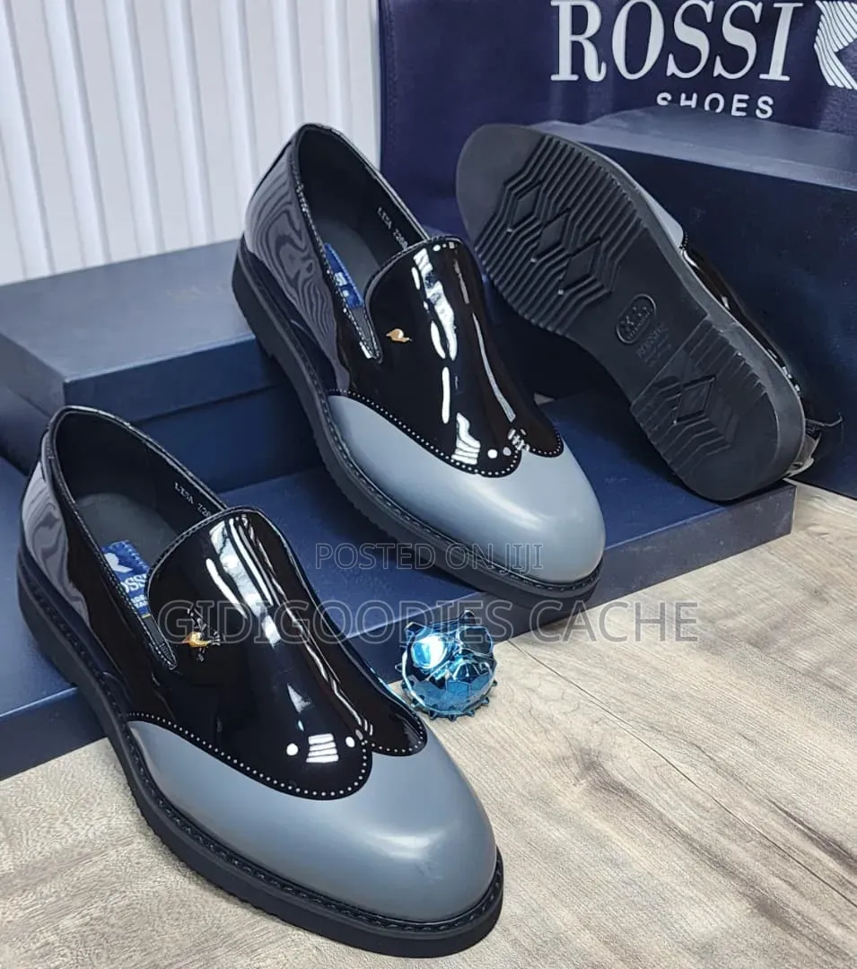 Rossi Two-Tone Patent-Matte Loafers Size 40-46