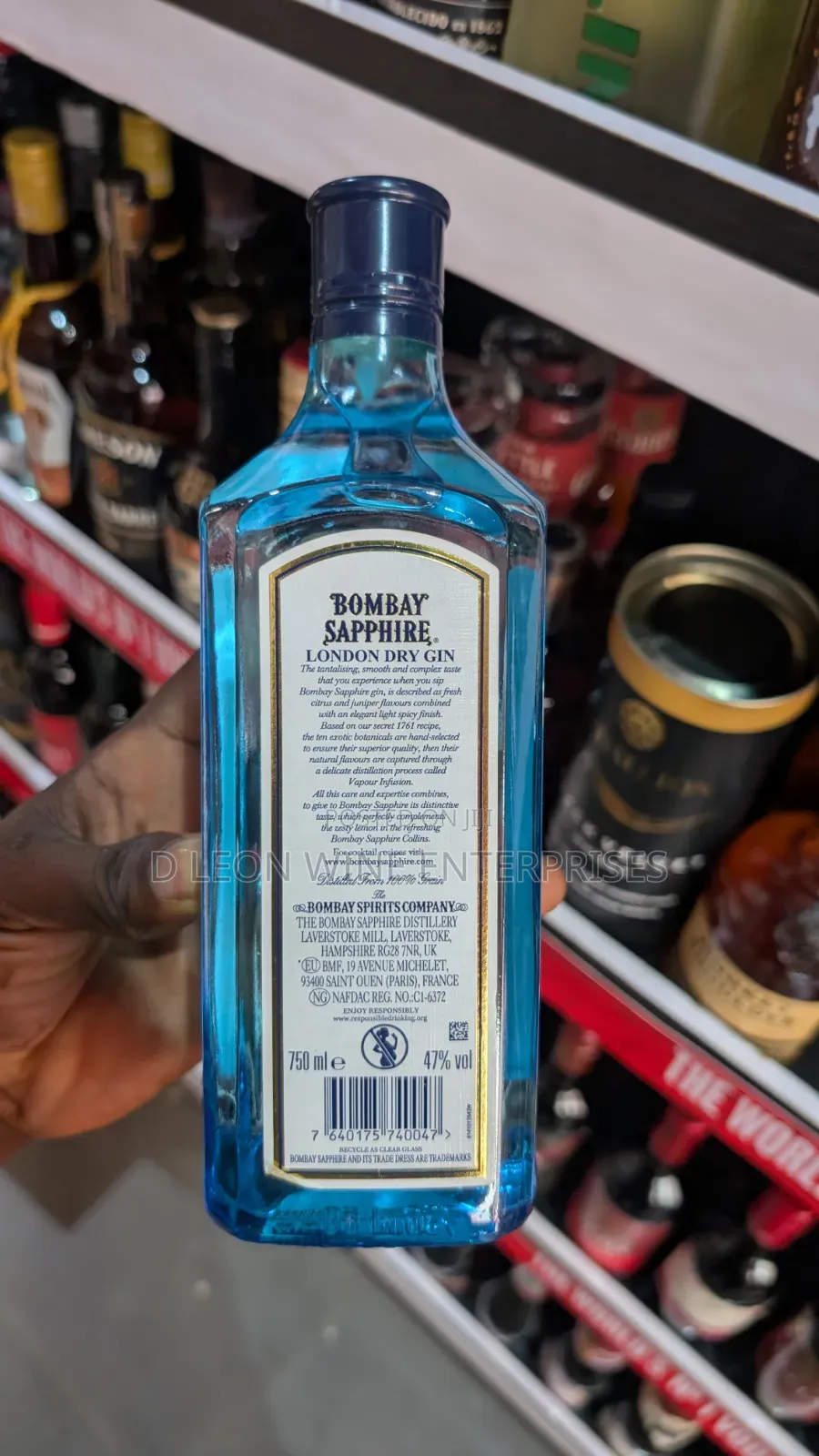 Bombay Sapphire Cartoon by ( 12 Bottles )