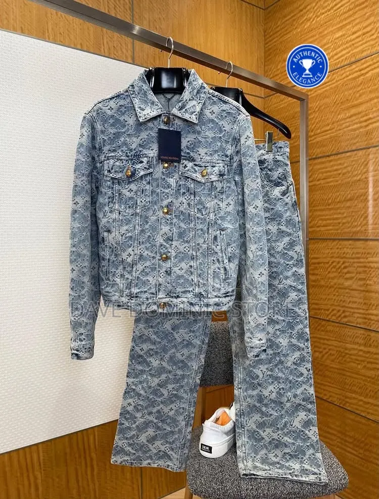 Original Luxury Louis Vuitton Monogram Denim Suit Now Available
