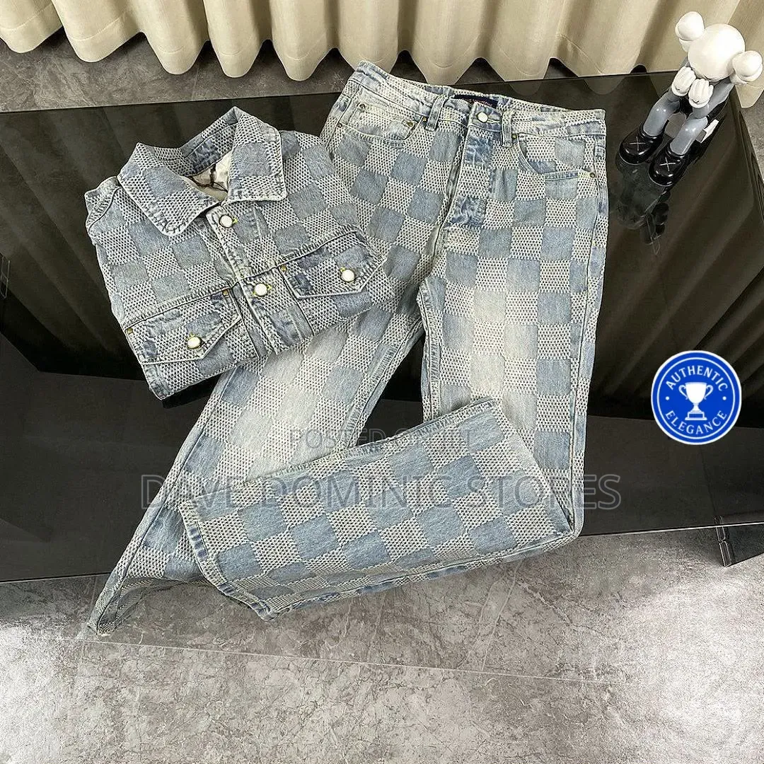 Original Luxury Louis Vuitton Monogram Denim Suit Now Available